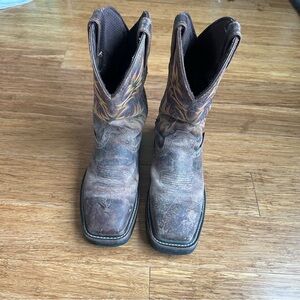 JUSTIN BOOTS Driller 11" Steel Toe Western Cowboy Boots